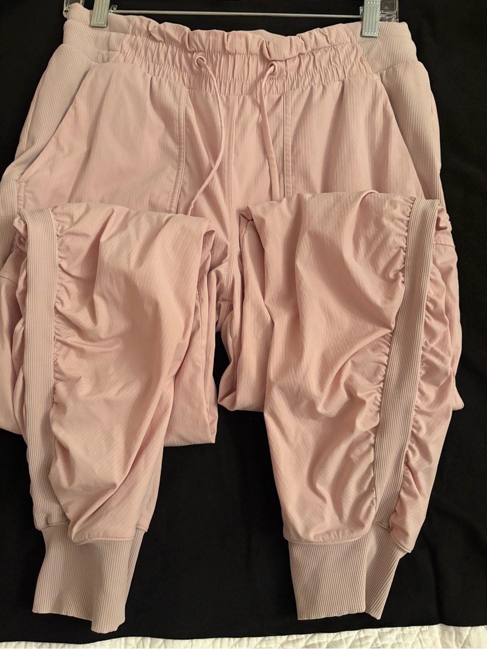 Lululemon Soft Pink Joggers with Ribbed Waist